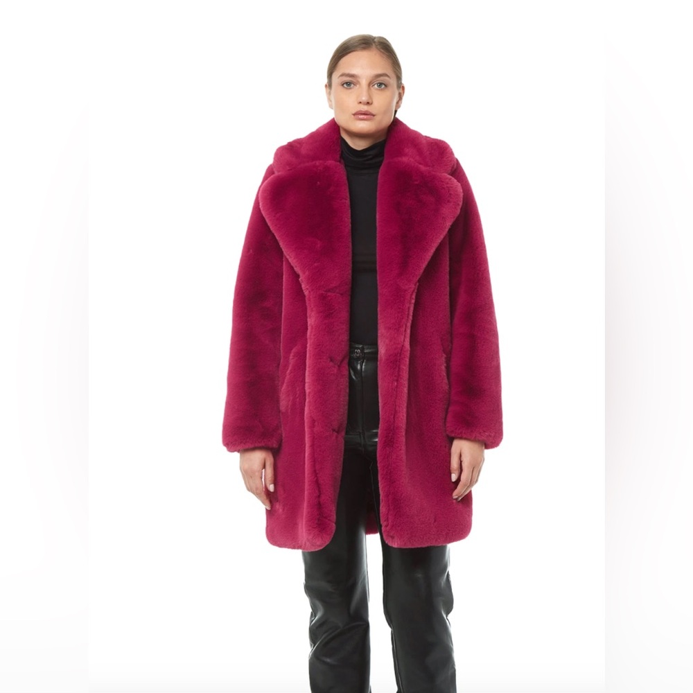 Apparis Plush Fuchsia Teddy Jacket